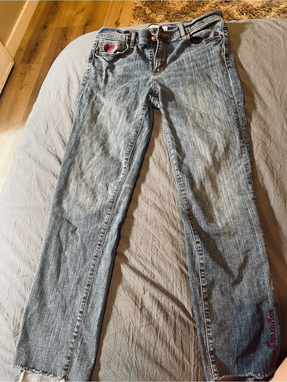 LOFT Light Blue High-Rise Straight Crop Jeans Size Women’s 28 Waist/6 - Picture 2 of 3